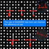 Daanxw Pegboard Rack Garage Storage Steel Horizontal Peg Board Pack,Steel Pegboard Heavy Duty- 4 Pack Metal Peg Board Tool Organization Panels Daanxw