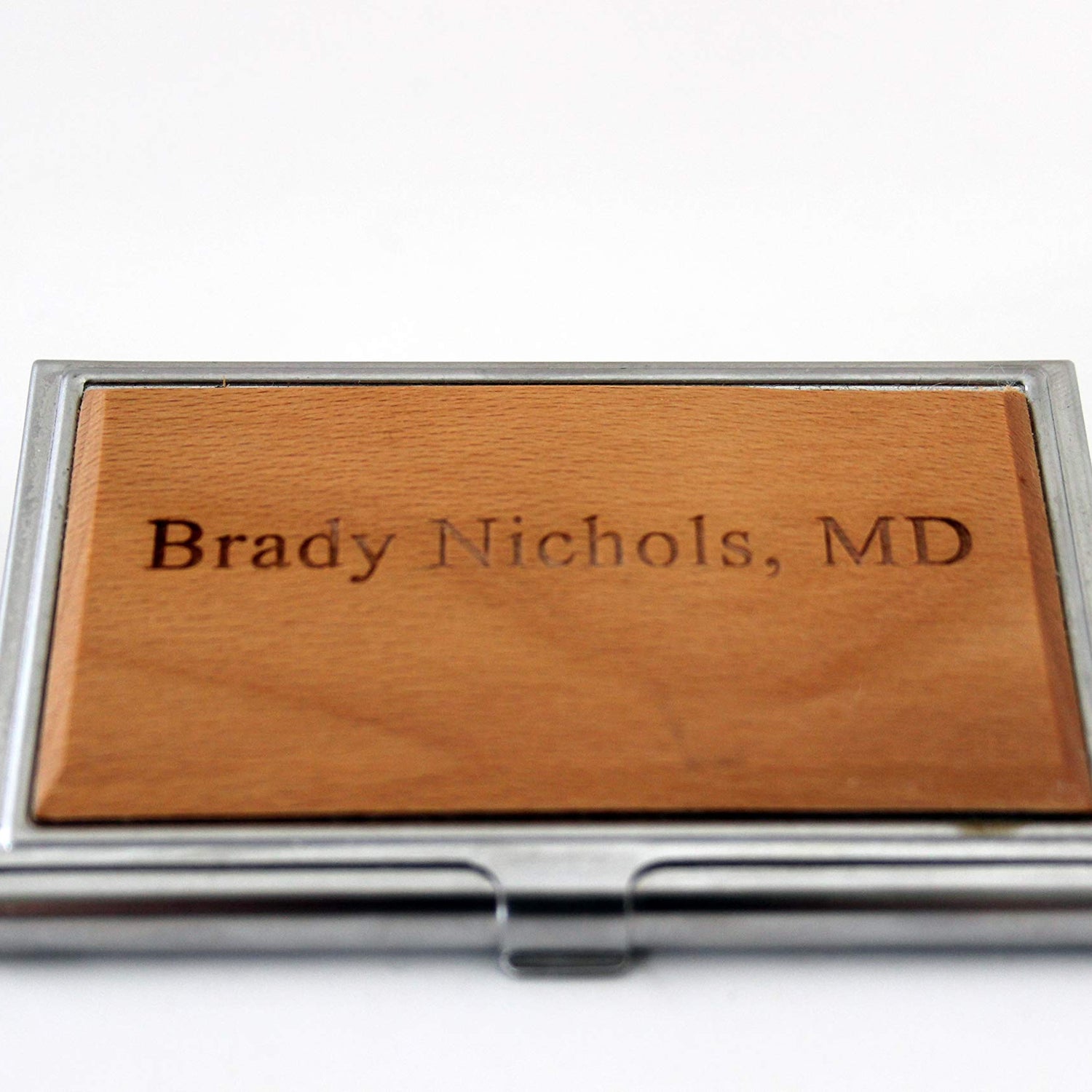 Personalized Wood Business Card Holder Customized Gift for Men Engraved Business Card Case The Personal Exchange