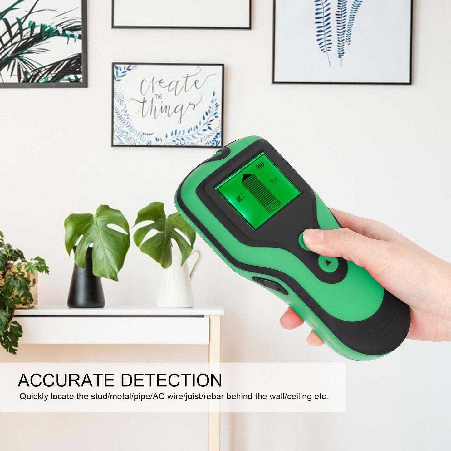 3 in 1 Metal Detector Wood Finder Wall Scanner Portable LCD Tester Ac Wires Stud Detection Depth for Compact Design Garden Wall Wall Backyard Metal - WoodArtSupply