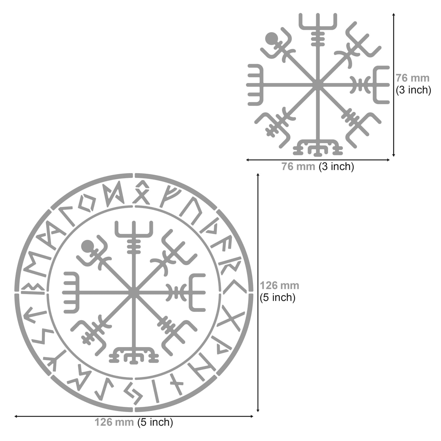 Aleks Melnyk #63 Viking Stencil, Rune Symbols, Celtic Metal Patterns, Bindrune, Scandinavian Runes, Vegvisir Compass, Template Craft Wood Burning, - WoodArtSupply