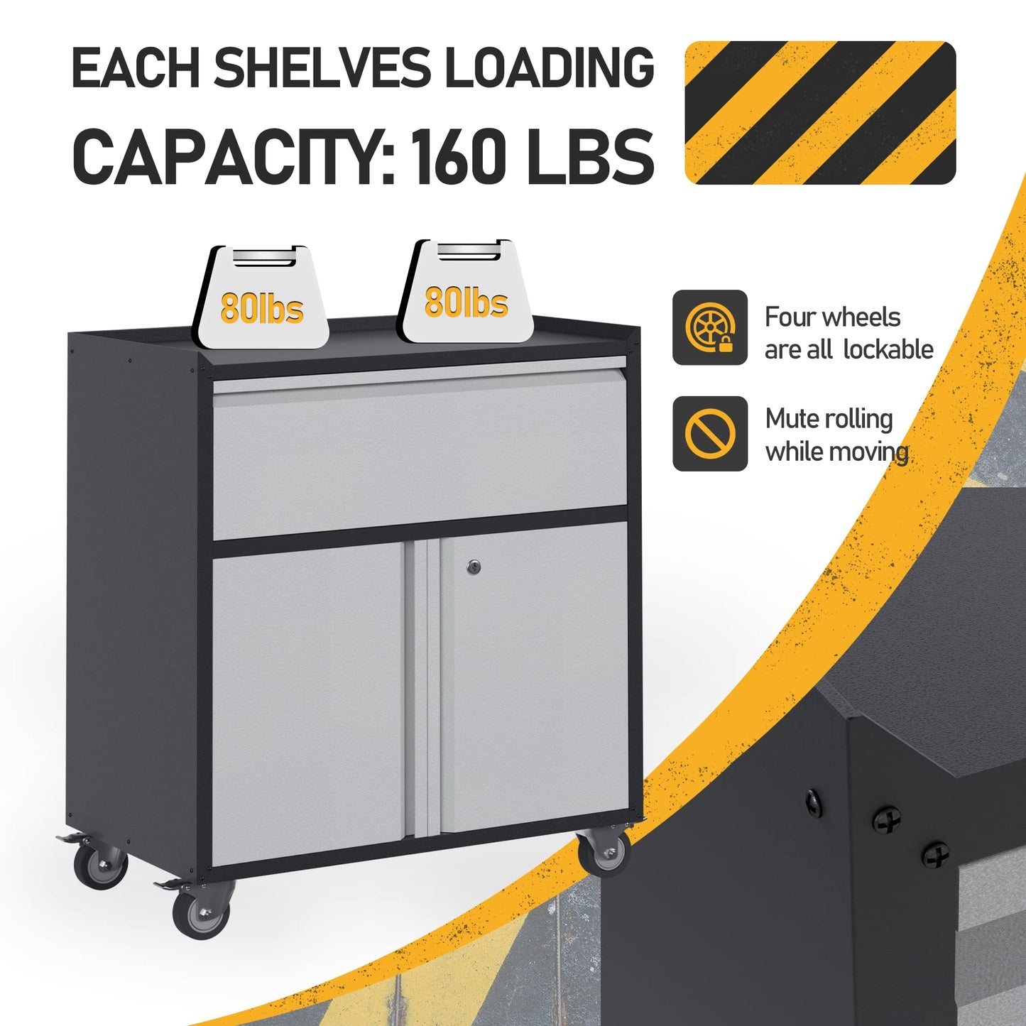 Aobabo Steel Lockable Storage Cabinet with Adjustable Shelves,School,Garage,Assembly Required - WoodArtSupply