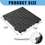 8Pack Drainage Interlocking Floor Tiles, Non-Slip Pool Deck Drain Tiles for Flooring, Soft PVC Splicing Modular Cushion Mats, Rubber Floor Tiles with EVANCENT