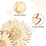 Artibetter 10pcs Unfinished Wood Pieces Cartoon Flower Pattern Unfinished Wooden Cutouts Blank Wood Paint Slices for DIY Craft Spring Summer ARTIBETTER
