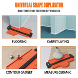 VARSK Contour Gauge Profile Tool with Light 5+10 Inch - Super Gauge Shape and Outline Tool, Gifts for Men Dad Him, Cool Gadgets for Men DIY Handyman, VARSK