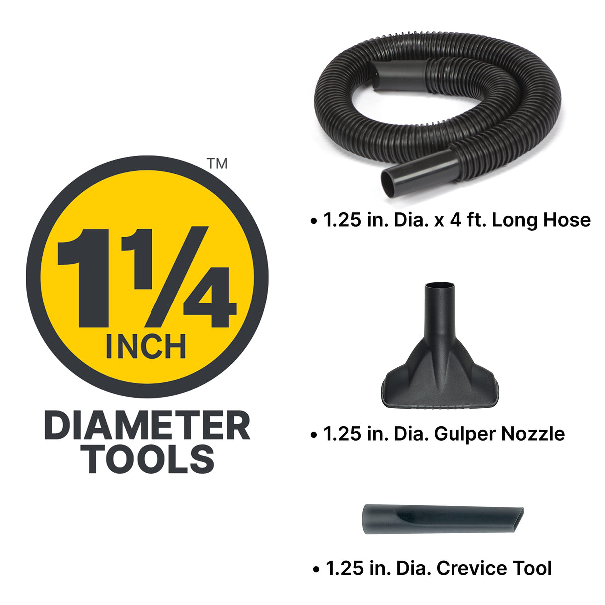 Shop-Vac 2021005, Micro Wet Dry Vacuum, 1 Gallon, 1.25 in Diameter x 4 Ft Hose, 50 CFM, (1 Pack) Shop-Vac