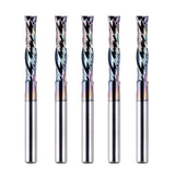 SpeTool 5Pcs Carbide Compression Router Bit Up&Down Cut 1/8 inch Cutting Dia for CNC Mill Machine Wookwork 3D Profile Detail Engraver Carving SpeTool