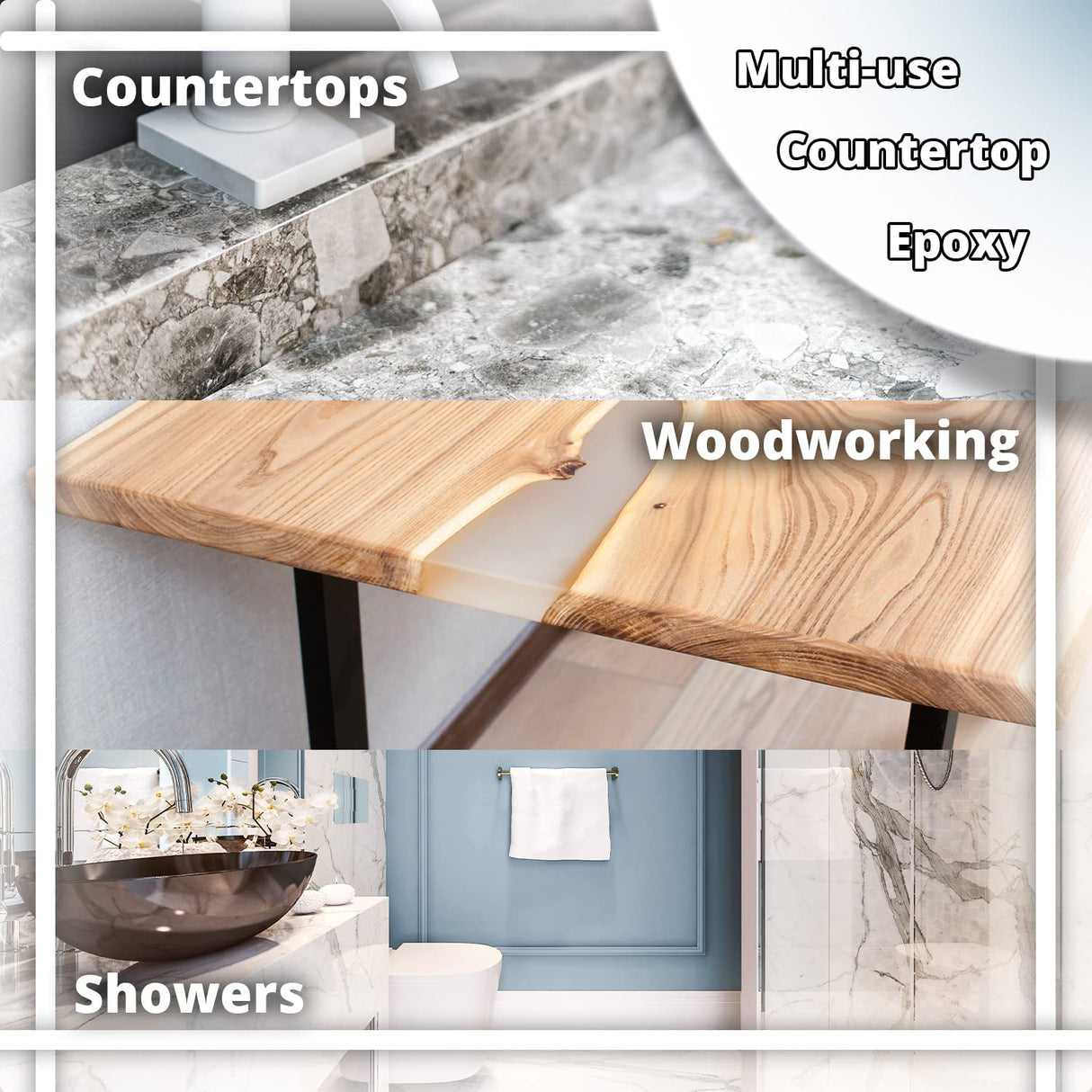 Stone Coat Countertops Epoxy Kit (2 Gal) – DIY Epoxy Resin Kit for Coating Kitchens, Bathrooms, Counters, Tables, Wood Slabs, and More! Heat Stone Coat Countertops