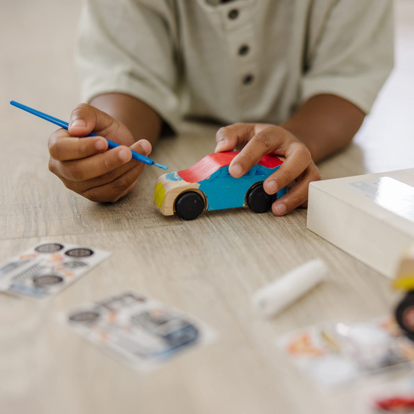 Melissa & Doug Created by Me! Race Car Wooden Craft Kit - WoodArtSupply