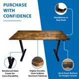 Lifetime Home Height Adjustable 48" Electric Standing Desk - Upgraded Ultra Durable Home Office Large Rectangular Computer or Laptop Sit Stand Lifetime Home