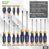 SUNHZMCKP Magnetic Screwdriver Set 66-Piece, S2- Alloy Tool Steel, Includes Slotted/Phillips/Torx Mini Precision Screwdriver, Replaceable Screwdriver SUNHZ MCKP