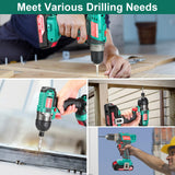 Cordless Drill Driver and Impact Driver, HYCHIKA Drill Combo Kit 18V (20V MAX), 2.0Ah Battery, 1H Fast Charging, 22PCS Accessories for Drilling Wood, HYCHIKA BETTER TOOLS FOR BETTER LIFE