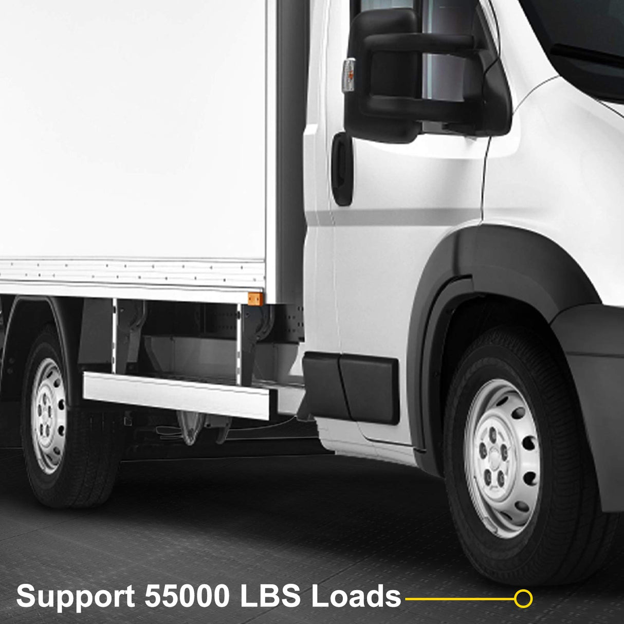 VEVOR Garage Floor, Durable Interlocking Floor Tiles, 50 Pack, Non-Slip Diamond Plate Garage Tiles, Support up to 55,000 lbs for Car Garage, VEVOR