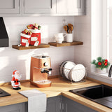 HOOBRO Floating Shelves, Wall Shelf Set of 2, 15.7 Inch Hanging Shelf with Invisible Brackets, for Wall, Bathroom, Bedroom, Toilet, Kitchen, Office, HOOBRO