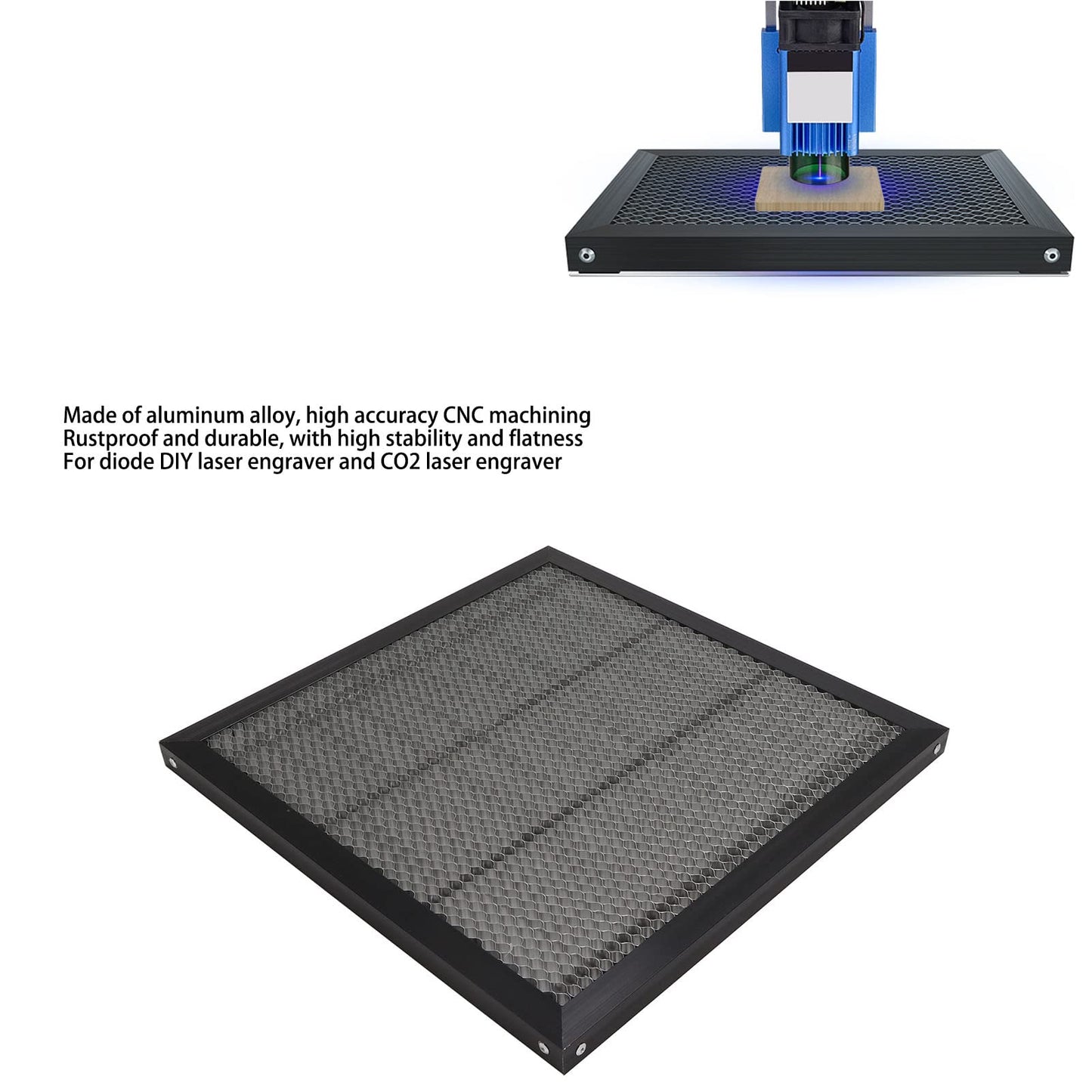 atomstack f2 Honeycomb Laser Bed Composite Panel mesh mat 400 x CNC somk Working Table for Engraver Engraver 400x400mm 400x400 300 Craft Supplies - WoodArtSupply