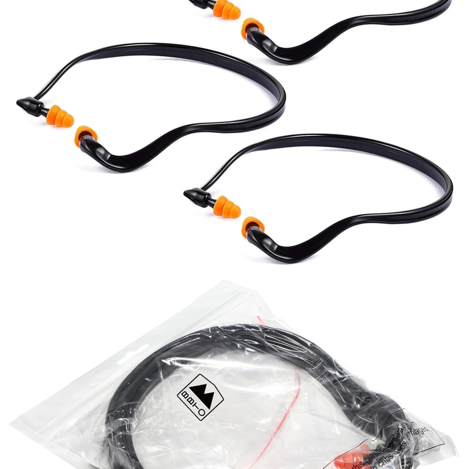 Banded Earplugs for Shooting Range Band Ear Plugs Lightweight Silicone Earplugs for Hearing Protection, Noise Reduction, Work, Construction, BBTO