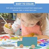 SUPVOX Kids Truck Toys 4pcs Unfinished Wooden Cars Unpainted Wood Ornamet Car Toys for DIY Craft Painting Art Project Kids Car Toys SUPVOX