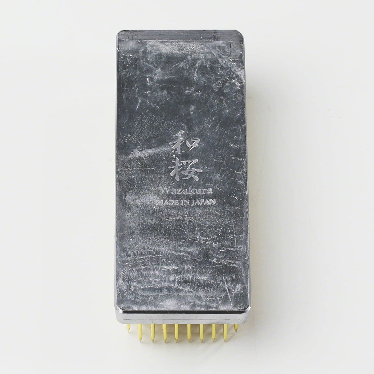 Wazakura Japanese Ikebana Kenzan Long Rectangular Flower Holder 4.7" (120mm), Made in Japan Floral Arranging Pin Frog Tool - (4.7" (120mm) Long Wazakura