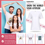 Women's V-Neck Sublimation T-Shirt 4-Pack - Blank White Short Sleeve Shirts (Small) Tarpop