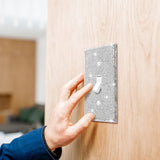 2 Pcs Bling Outlet Covers Rhinestone Light Switch Cover Metal Wall Plate Stainless Steel Outlet Standard Size 4.5 x 2.75 Inch for Switch Receptacle Jutom