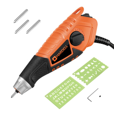 HARDELL 15W Engraver,5 Speed Etching Power Tool Equipped with Soft Rubber Handle and Tungsten Carbide Steel Bits,Mini Multi-Function for