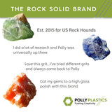 Polly Plastics Rock Polishing Kit with Rock Tumbler, Rough Gemstones, Professional Polishing Grits, and Guide to Rock Tumbling | Complete Hobby Polly Plastics