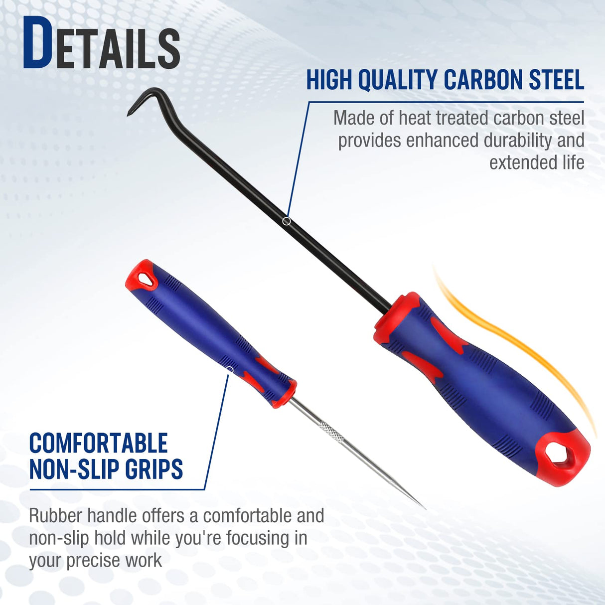 WORKPRO 9Pcs Precision Pick & Hook Set with Scraper, Automotive & Electronic Hand Tools, W000846A WORKPRO