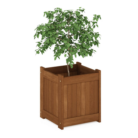 Furinno FG16450 Tioman Hardwood Flower Box, One-Pack, Natural Furinno