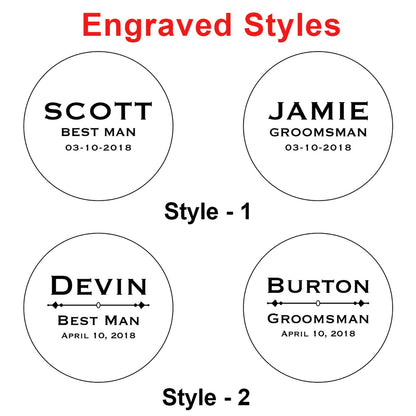 KOSTING Personalized Watch, Groomsmen Gift, Engraved Groomsman Watch w Personalized Wood Gift Box - Custom Groomsman Gift, Wedding Customized Favors - WoodArtSupply