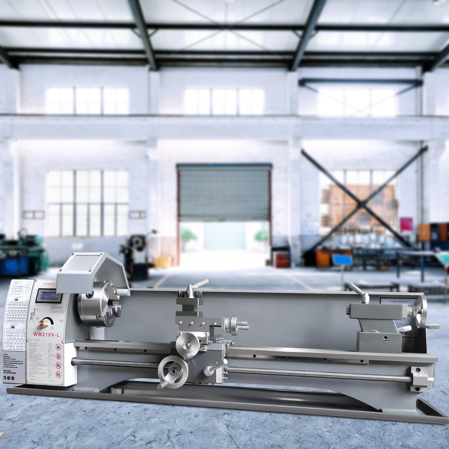 VEVOR Metal Lathe Machine, 8.3'' x 29.5'', Precision Benchtop Power Metal Lathe, 0-2500 RPM Continuously Variable Speed, 750W Brushless Motor Metal VEVOR