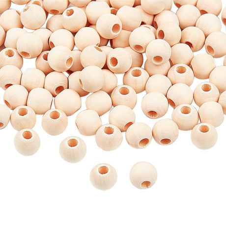 PH PandaHall 500pcs Natural Wood Beads 12mm Large Hole Wood Beads Unfinished Wooden Spacer Beads for Christmas Macrame Garland Farmhouse Decor PH PandaHall