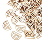SUPERFINDINGS 100Pcs Macrame Earring Blanks Wood Earring Findings Rainbow Unfinished Earrings Pendants for Women DIY Craft Necklaces Earrings Jewelry SUPERFINDINGS