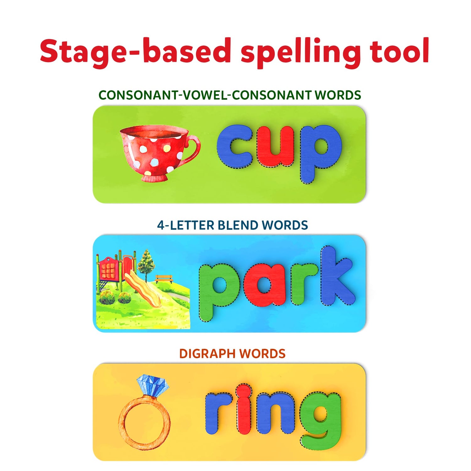 Skillmatics Preschool Learning Activity - Ready to Spell, Stage-Based Learning to Improve Vocabulary & Spelling, Educational Toy, Gifts for Boys & Skillmatics