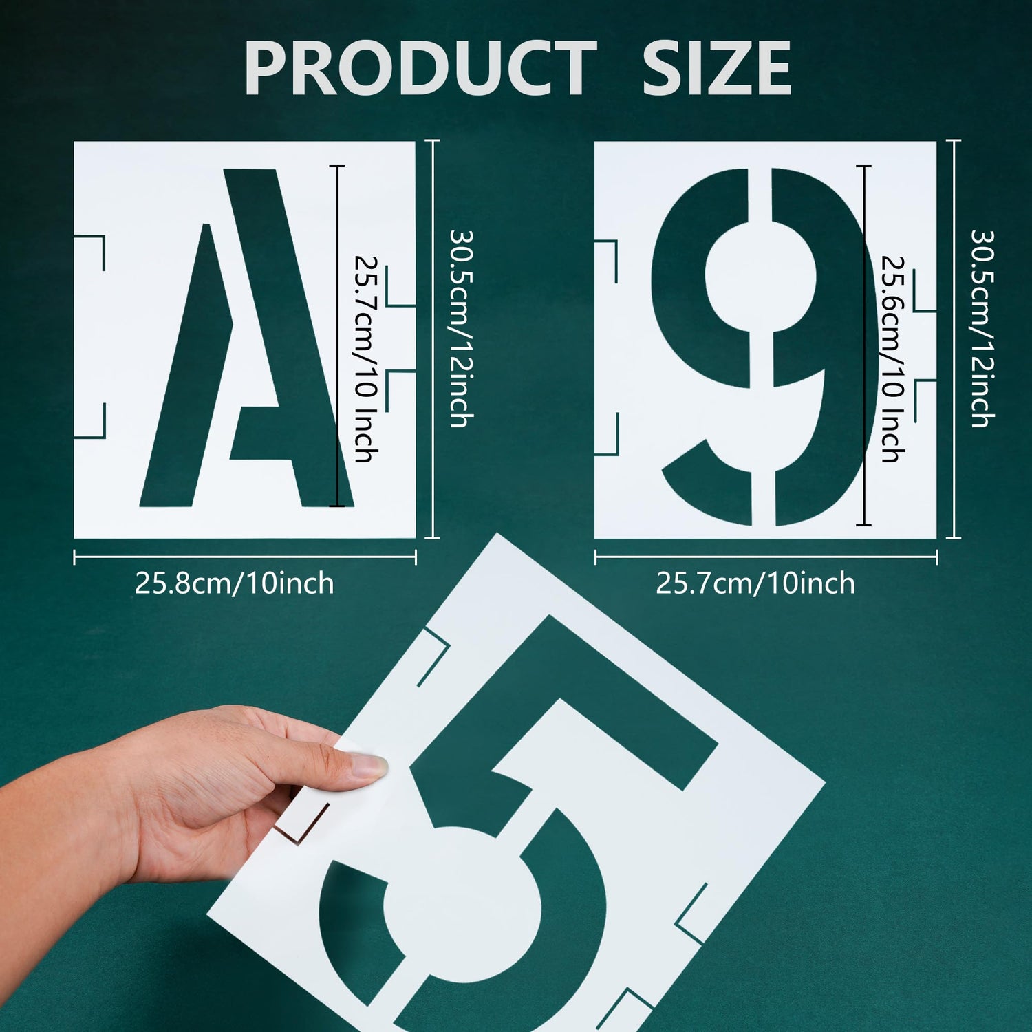 12 Inch Number Stencils Reusable Number Templates Interlocking Stencil Kit Plastic Large Size Number Stencils for Wood Wall Paper Fabric Glass Yushanju