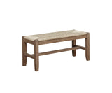 Alaterre Furniture Newport 40" Wood Bench with Rush Seat Alaterre Furniture