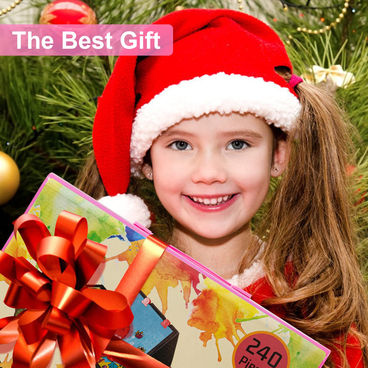 VigorFun Art Supplies, 240-Piece Drawing Art Kit, Gifts for Girls Boys Teens, Art Set Crafts Case with Double Sided Trifold Easel, Includes Sketch VigorFun