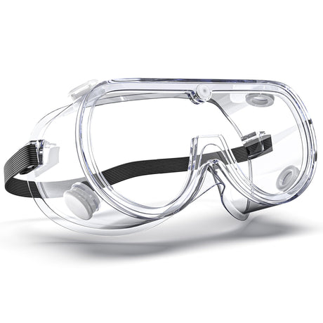 EinKau 1 Pcs Anti-Fog Indirectly Vented Lab Safety Goggles Over Glasses,Clear Chemistry Splash Proof Science Goggles Wide-Vision Adjustable EinKau