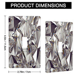 Moslion Diamond Shine 1-Gang Toggle Wall Plate 3D Shining Crystal Sparkle Light Switch Plug Covers Home Kitchen Bathroom Bedroom Decor Moslion