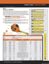 Keson Tape Measure, 5/8 In x 12 ft, Orange, In/Ft (PGTFD12V) Keson