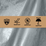 12x20 Heavy Duty Tarp, 10 Mil Thick, Waterproof, Tear & Fade Resistant, High Durability, UV Treated, Grommets Every 18 Inches. (Silver/Brown - KING-A-MA-JIGS