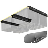 HANDT Overhead Garage Storage Rack, Ceiling Racks, Bin Organization System, Heavy Duty Metal Rack For Container, Supports Most Bins (Black, 4 Sets) HANDT