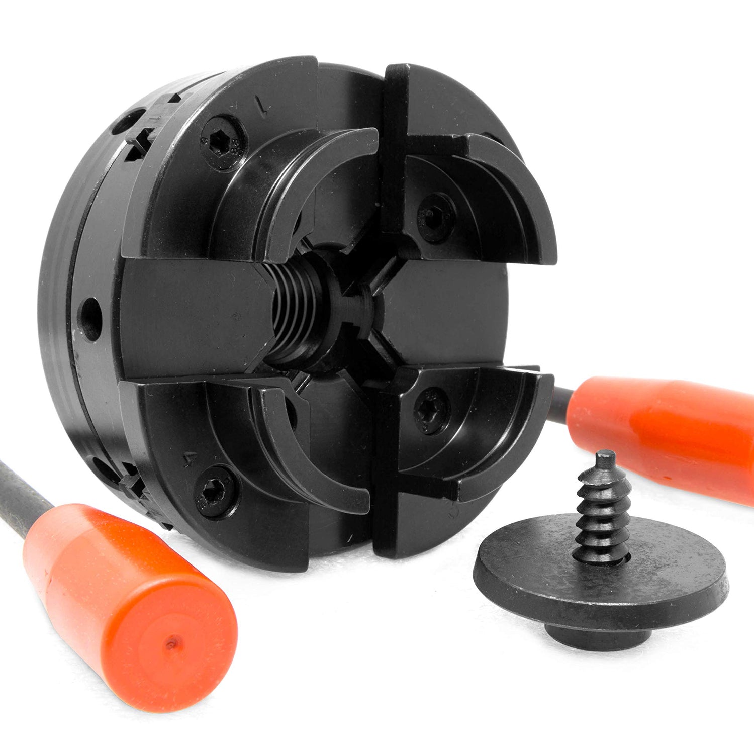 WEN LA4444 4-Inch 4-Jaw Self-Centering Chuck Set with 1-Inch x 8TPI Thread WEN