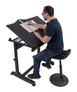 Stand Up Desk Store Adjustable Height and Angle Drafting Table Drawing Desk with Large Surface (Black Frame/Black Top, 40" W X 26" D) S Stand Up Desk Store