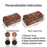 Bleggeit Personalized Leather Toiletry Bag For Men with Hook, Groomsmen Gifts Travel Bag Laser Engraved Name Monogram Leather Gift For Him Husband Bleggeit