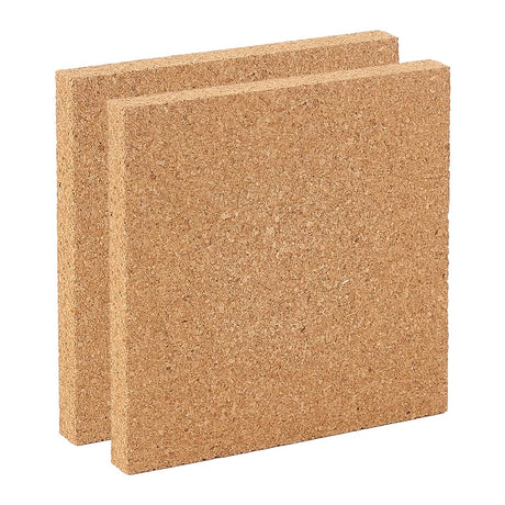 OLYCRAFT 2PCS Square Bulletin Boards 6 x 6 inch Non Self-Adhesive Wood Cork Board 0.6 inch Thick Square Cork Board Cork Tiles for Wall Decoration, OLYCRAFT