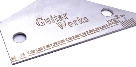 Jiayouy 4Pcs Luthier Tools Set Dual Scale Guitar Neck Notched Straight Edge String Action Gauge Ruler Fret Rocker Fret Leveling Beam for Guitar and Jiayouy