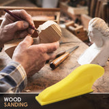 QYQRQF Hand Sander Kit, Assorted Micro Sander Sand Paper 150 240 320 400 600 Grits Hoop and Loop Sandpaper with 2pcs Detail Sanders for DIY Crafts QYQRQF