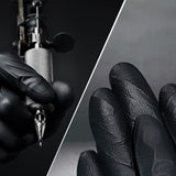 TitanFlex Disposable Nitrile Exam Gloves, 6-mil, Black, XL 100-ct Box, Heavy Duty Disposable Gloves, Cooking Gloves, Mechanic Gloves, Latex Free TITANflex