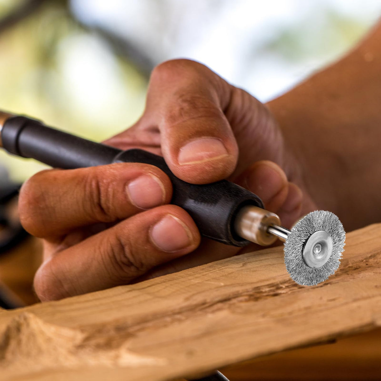 EASYIKI 15 Pieces Stainless Steel Wire Brushes, Wire Brush Wheel, Steel Wire Polishing Wheel Kits for Dremel Rotary Tools (1/8 Inch Shank) EASYIKI