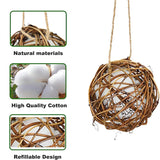 2PCS Globe Hummingbird Nesters - 2024 New Handmade Birdhouse and Birdhouse Materials, Hummingbird Nesting Houses Set, Hanging Bird Nesters for Wild Bagetool