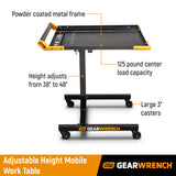 GEARWRENCH Adjustable Height Mobile Work Table 35 To 48" - 83166 GEARWRENCH